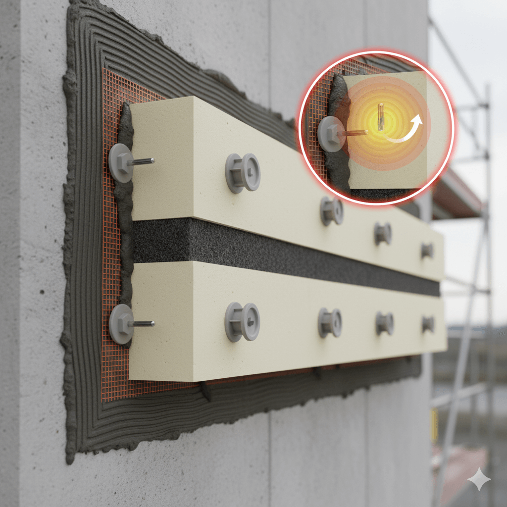 Dış Cephe Isı Yalıtımında (ETICS) Dübel Köprüsü: Delikli Sıcaktan Deliksiz Soğuğa